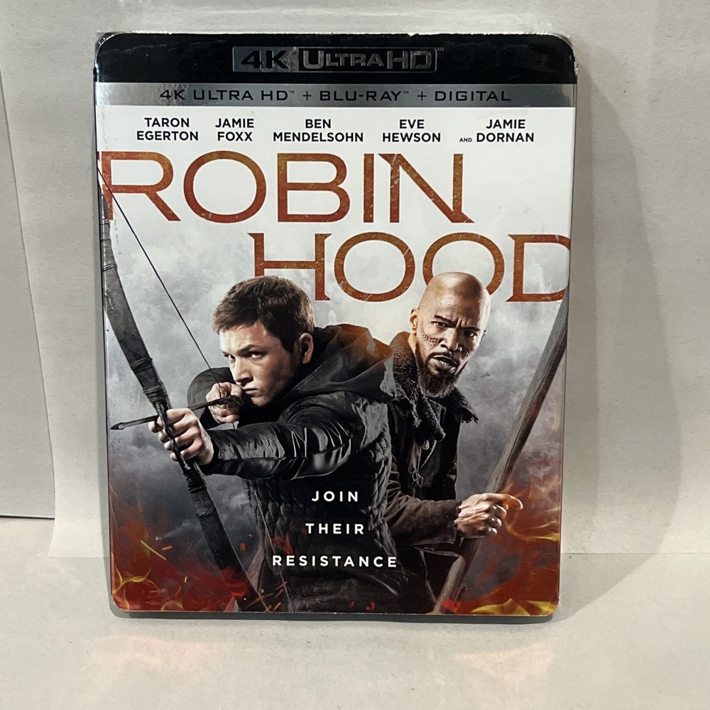 Robin Hood 4K UHD + Blu-Ray + Digital New Sealed Taron Egerton Ridley‎ Scott